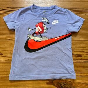 Nike light purple skateboarding graphic shirt SIZE 5